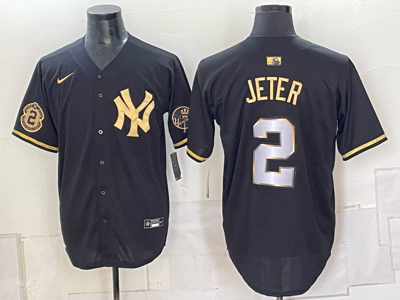 Men 2026 New York Yankees #2 Jeter black Nike MLB Jersey 092401->new york yankees->MLB Jersey